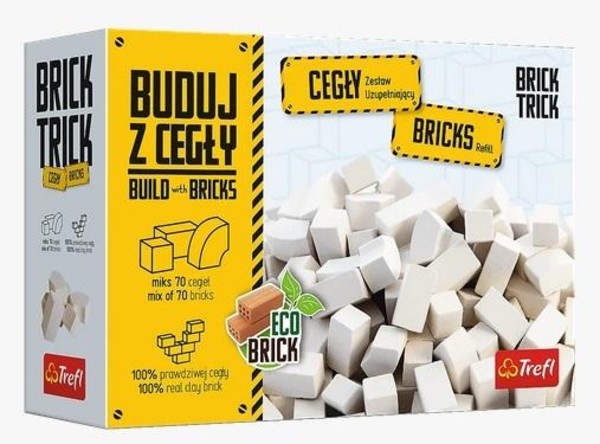 Brick Trick - Cegły zamkowe białe 70 sztuk
