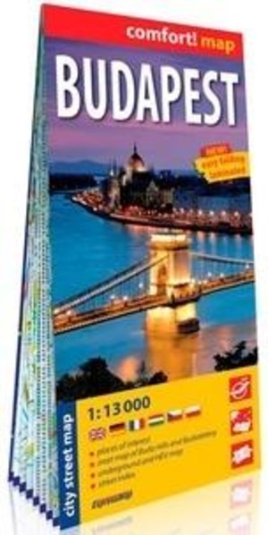Budapest City streey map/ Budapeszt Plan miasta Skala: 1:13 000