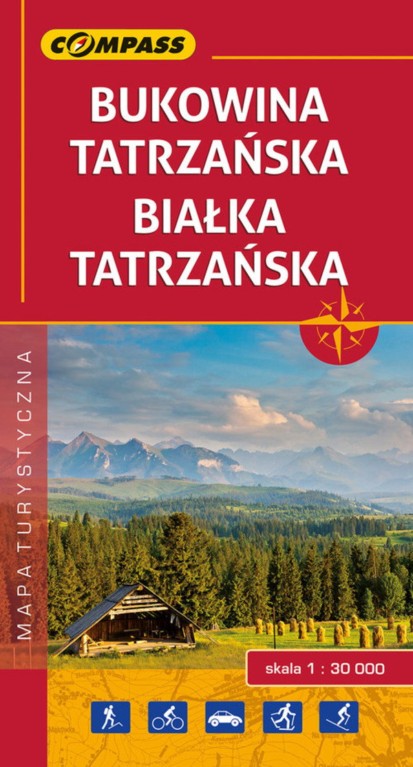 Bukowina Tatrzańska, Białka Tatrzańska. Mapa turystyczna Skala: 1:30 000