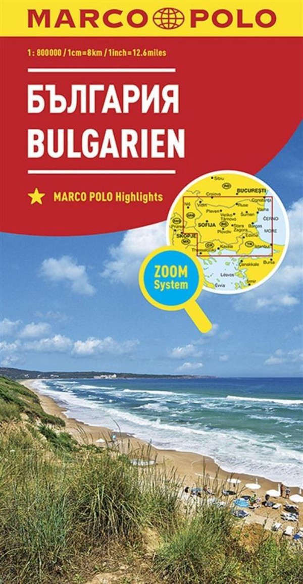 Bulgarien Autokarte / Bułgaria Mapa samochodowa (Marco Polo) Skala: 1:800 000