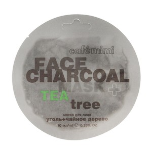 Cafe Mimi Face Charcoal Węgiel Bambusowy & Drzewo Herbaciane Maseczka do twarzy