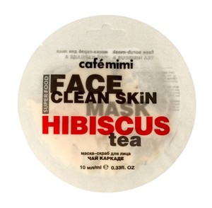 Cafe Mimi Face Clean Skin Herbata z Hibiskusa & Jaśmi Maseczka - scrub do twarzy