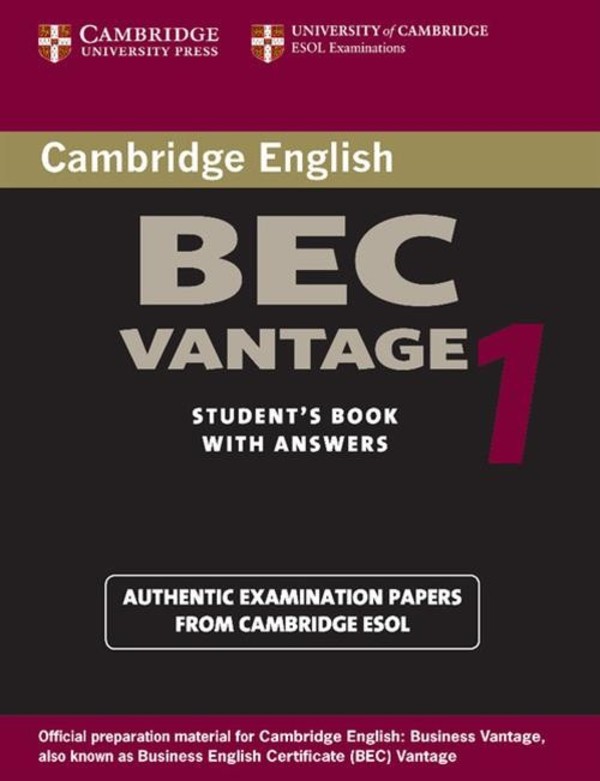 Cambridge English BEC Vantage 1. Student`s Book Podręcznik + answers (z odpowiedziami)