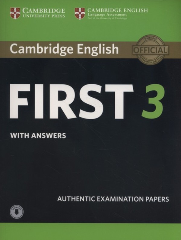 Cambridge English First 3. Student`s Book Podręcznik + Answers + Audio (z odpowiedziami)