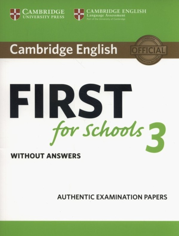 Cambridge English First for Schools 3. Student`s Book Podręcznik (bez odpowiedzi)