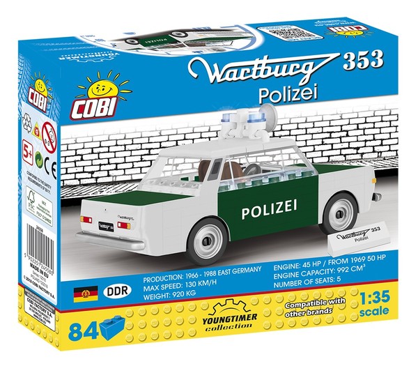 Klocki Cars Wartburg 353 Polizei