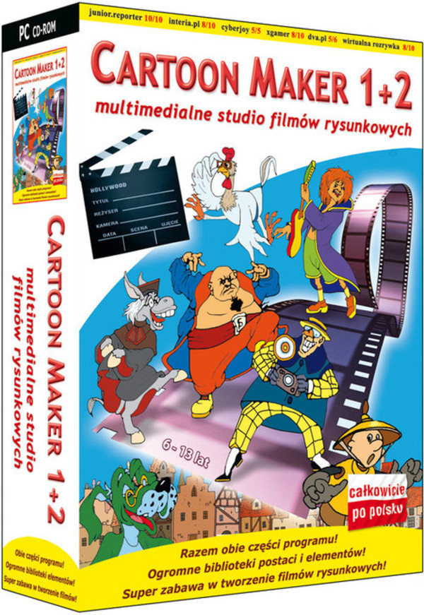 Cartoon Maker 1 + 2 multimedialne studio filmów rysunkowych