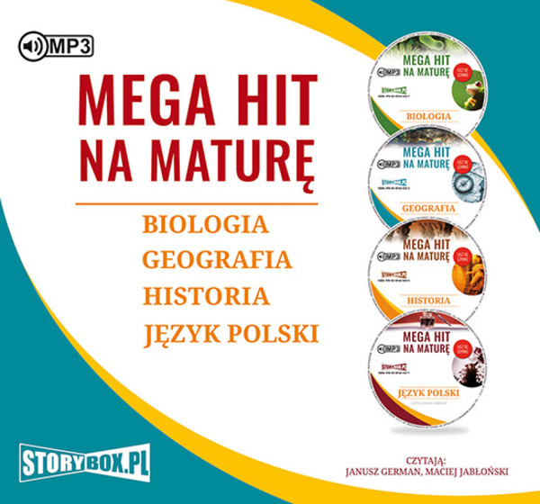 Mega hit na maturę: Biologia / Geografia / Historia / Język polski Audiobook CD Audio
