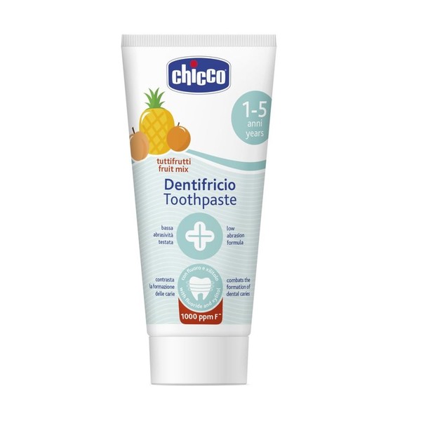 CHICCO_Toothpaste Pasta do zębów z fluorem 1000ppm o smaku wieloowocowym 1-5l Pasty do zębów z fluorem