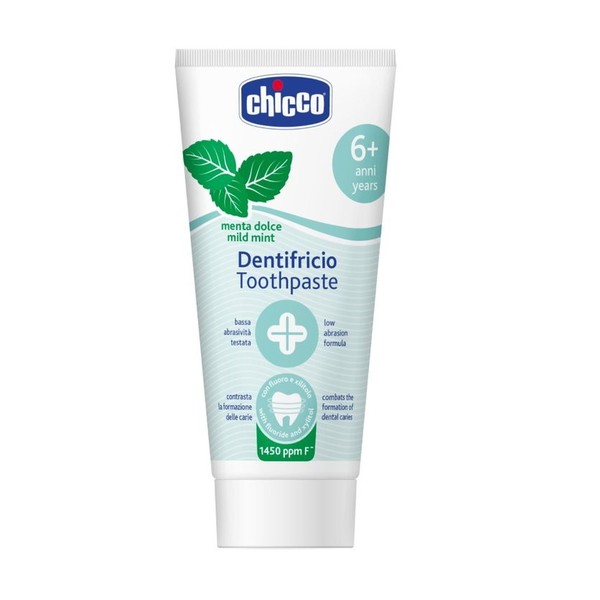 CHICCO_Toothpaste Pasta do zębów z fluorem 1450ppm o smaku miętowym 6l+ Pasty do zębów z fluorem
