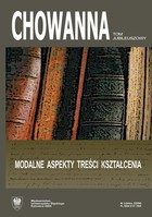 Chowanna 2009, R. 52 (65), Tom jubileuszowy: Modalne aspekty treści kształcenia - 01 Chowanna - w dwusetną rocznicę urodzin Bronisława F. Trentowskiego