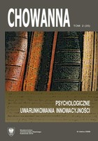 Chowanna 2010, R. 53 (66), T. 2 (35): Psychologiczne uwarunkowania innowacyjności - pdf