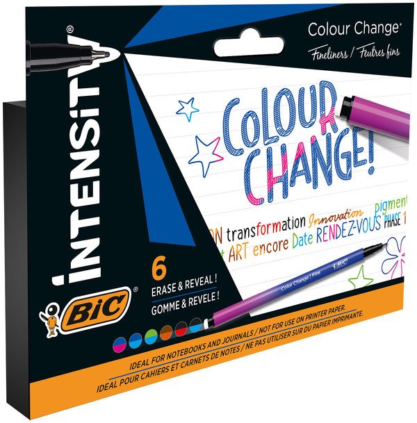 Cienkopisy zmieniające kolor bic intensity color change 6 kolorów