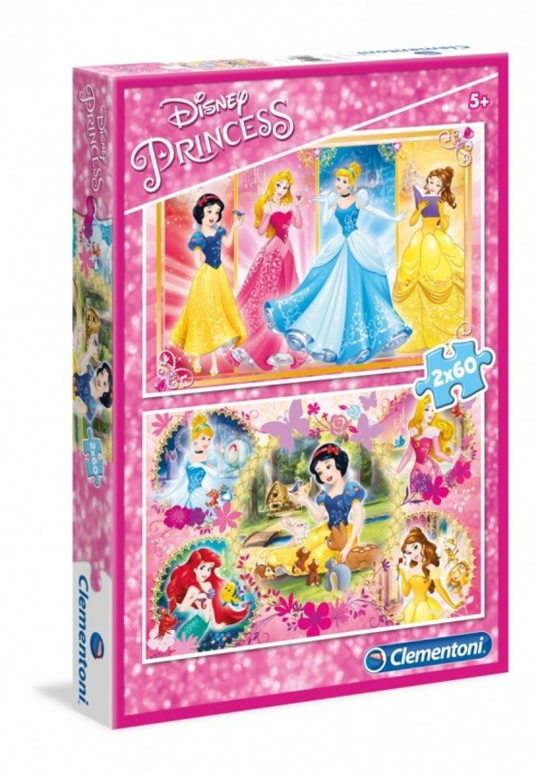 Puzzle Księżniczki Disneya 2x60 elementów