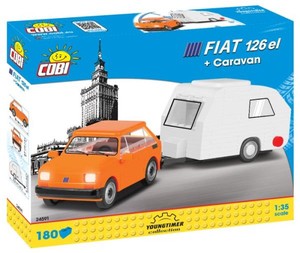 Klocki Cars Fiat 126P + caravan 24591