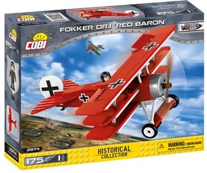 Klocki Small ArmyMA Fokker Dr.1 Red Baron niemiecki samolot myśliwski 175 elementów
