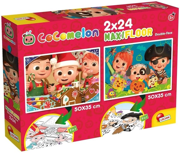 Puzzle dwustronne podłogowe Cocomelon 2x24 elementy