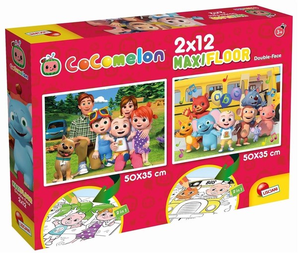 Puzzle dwustronne podłogowe Cocomelon 2x12 elementów