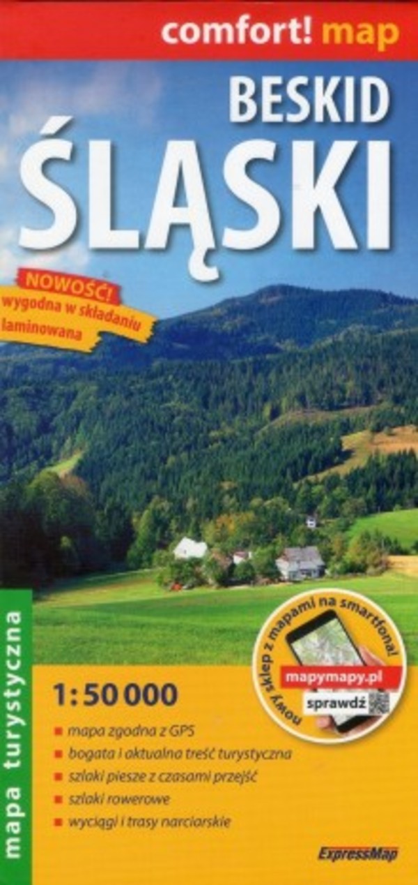 Beskid Śląski Mapa turystyczna Skala 1:50 000