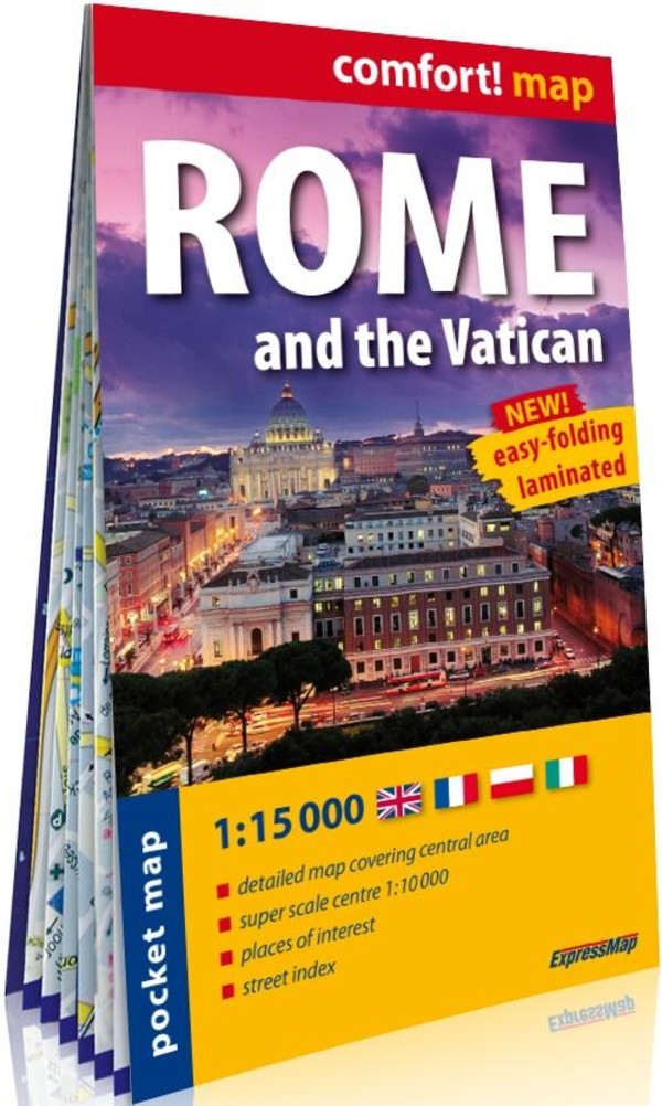 Rzym i Watykan Plan miasta Skala 1:15 000 Comfort! map