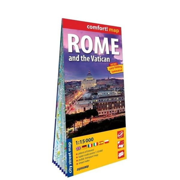 Comfort!map Rome and the Varican 1:15 000