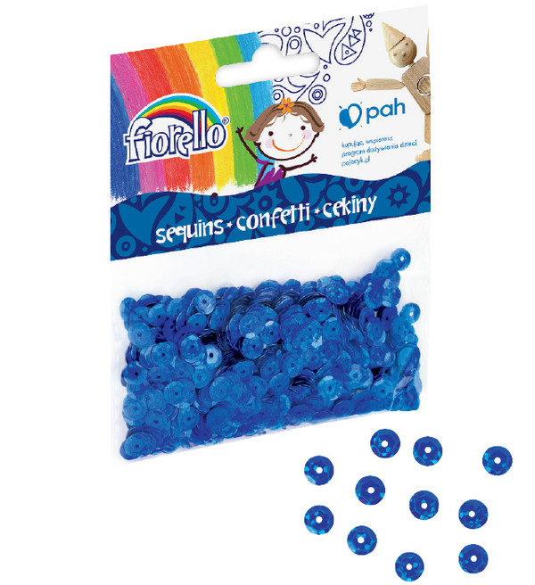 Confetti cekiny kółko niebieskie fiorello gr-c14-6b