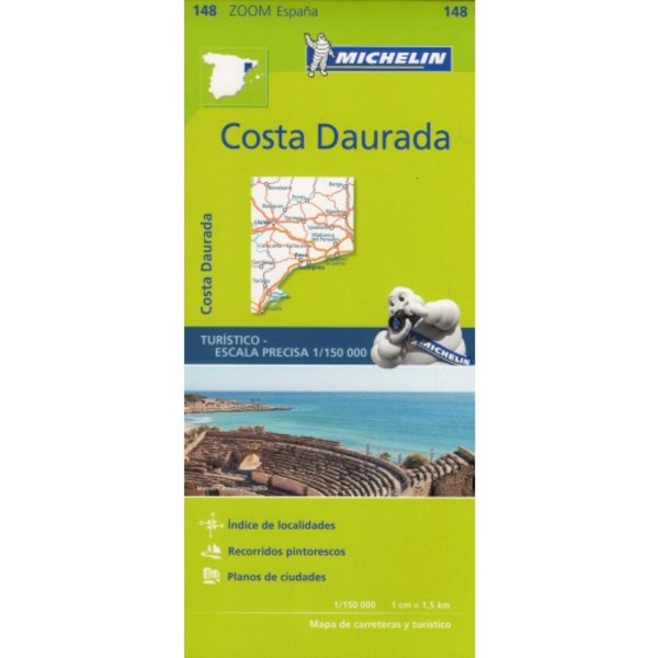 Costa Daurada Mapa del coche / Costa Dorada Złote Wybrzeże Mapa samochodowa Skala: 1:150 000