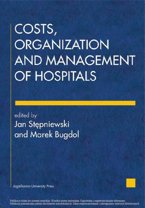 Costs, Organization and Management of Hospitals - pdf