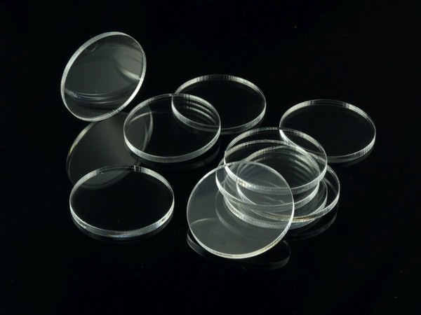 Crafters: Podstawki akrylowe - Transparentne - Okrągłe 50 mm (10)