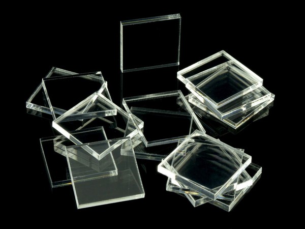Podstawki akrylowe - Transparentne - Kwadratowe 2x25 mm (15)