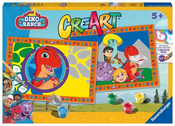 Malowanie po numerach CreArt dla dzieci Dino Ranch