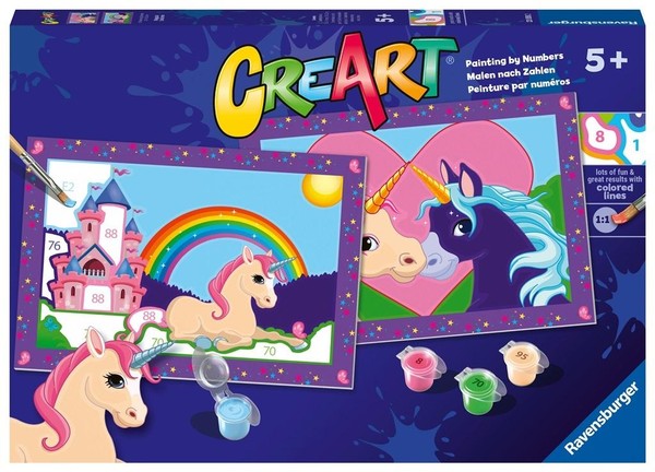 Malowanie po numerach CreArt dla dzieci Magiczne jednorożce