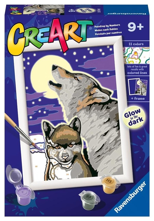 Malowanie po numerach CreArt dla dzieci Wilki