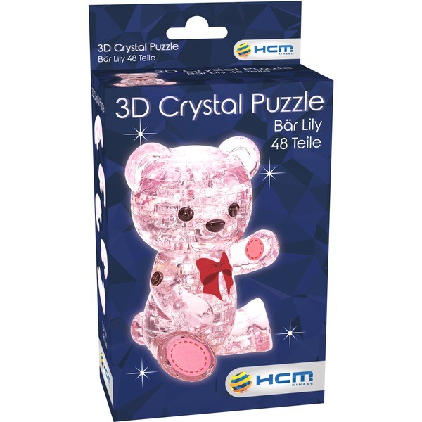 Puzzle Crystal Miś Lily różowy 48 elementów
