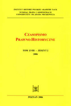 CZASOPISMO PRAWNO-HISTORYCZNE. TOM LVIII