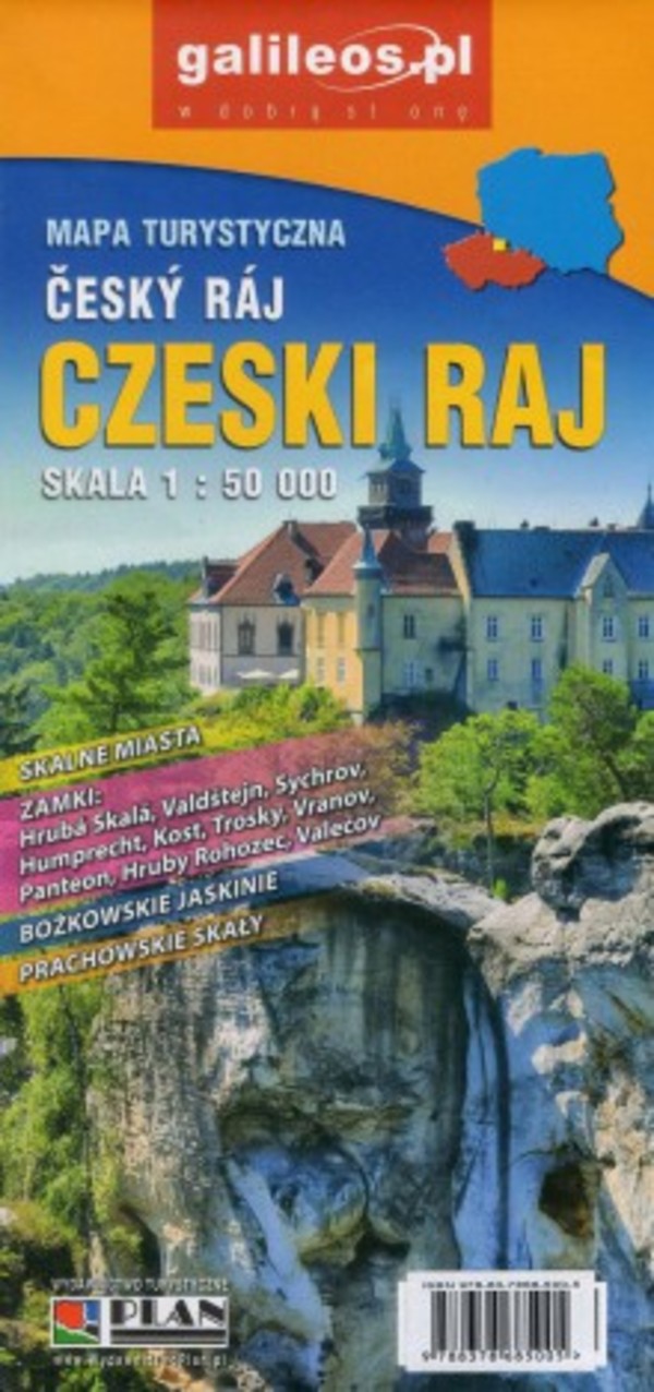 Czeski Raj Mapa turystyczna Skala 1:50 000