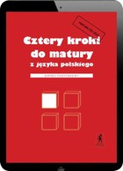 Okładka:Cztery kroki do matury z języka polskiego. Matura 2023. Zakres podstawowy 