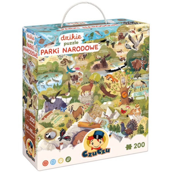 Puzzle CzuCzu Dzikie puzzle Parki narodowe 200 elementów