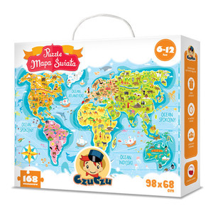 CzuCzu Puzzle Mapa świata 168 elementów