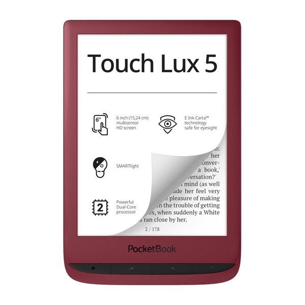 Czytnik Ebooków Pocketbook Touch Lux 5 (bordowy)