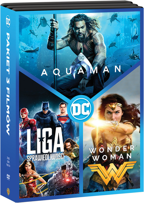 DC Pakiet 3 filmów (Aquaman, Liga Sprawiedliwości, Wonder Woman)