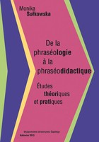 Okładka:De la phraséologie a la phraséodidactique 