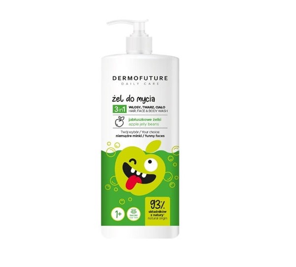 Daily Care Kids 3in1 Jabłuszkowe Żelki Żel do mycia twarzy, ciała i włosów