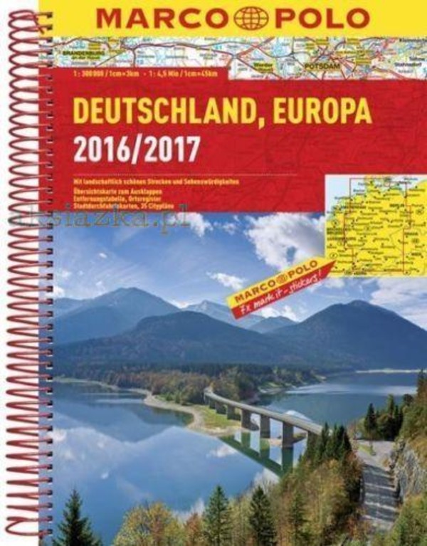 Deutschland Europa 2016/2017 Atlas samochodowy Skala 1:300 000