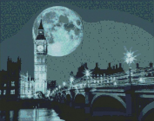 Diamentowa mozaika - Noc w Londynie 40x50 cm