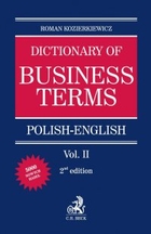 Dictionary of Business Terms Polish-English. Tom II