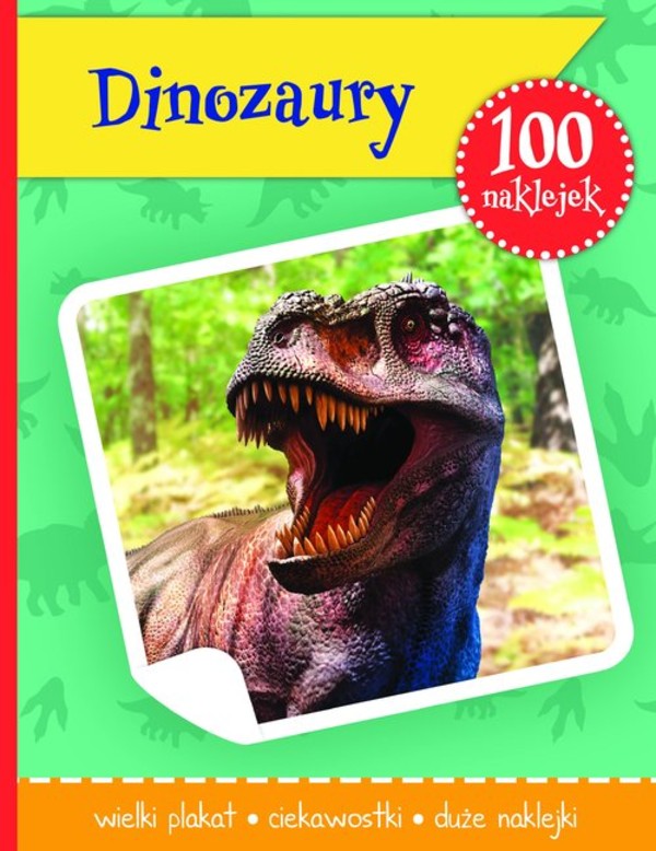 Dinozaury 100 naklejek wielki plakat ciekawostki duże naklejki