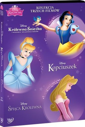 Disney Księżniczka Pakiet 3 filmów (Kopciuszek, Śpiąca Królewna, Królewna Śnieżka i siedmiu krasnoludków)