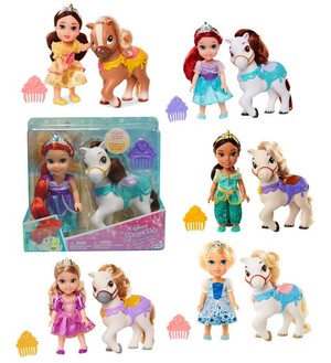 Księżniczki Disney mini lalka i kucyk