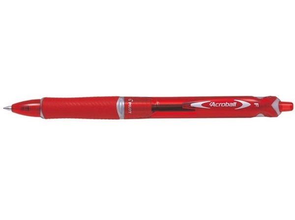 Długopis olejowy acroball czerwony paczka 10 szt.